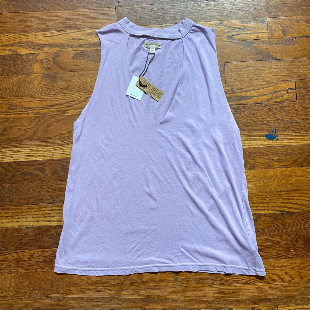 Urban Outfitters purple Florence Cut It Out keyhole tank top size medium